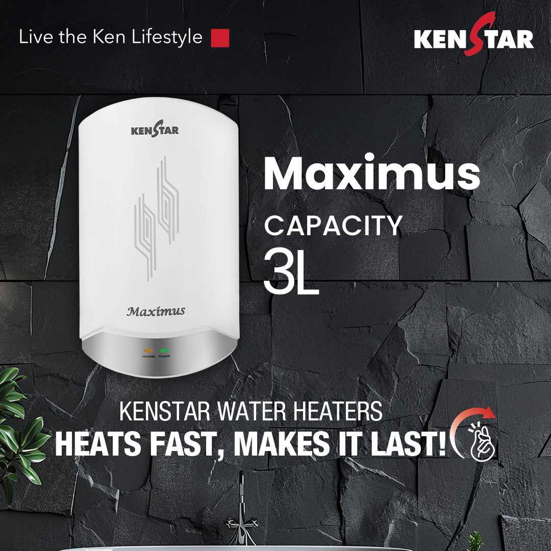 Maximus 3L Water Heater, with Instant Heating for Quick Hot Water