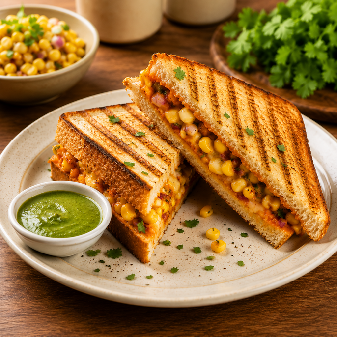 BBQ Corn Sandwich