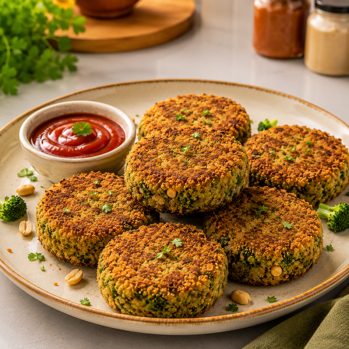 Broccoli & Peanut Kabab