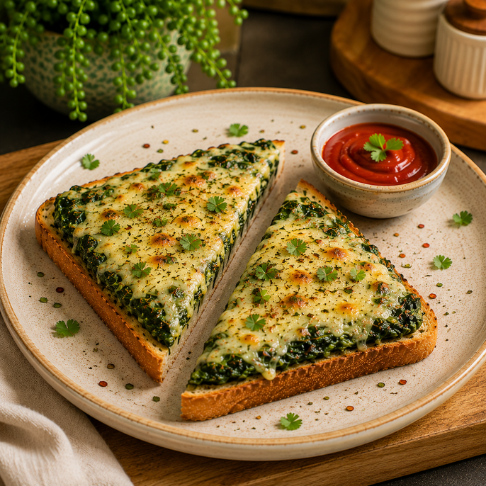 Cheesy Spinach Toasties