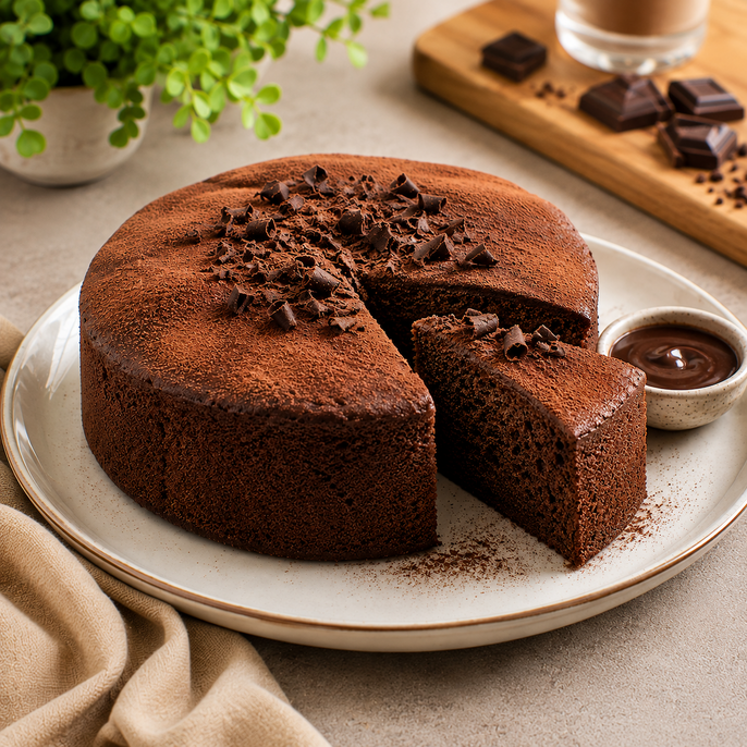Eggless Chocolate Sponge Cake