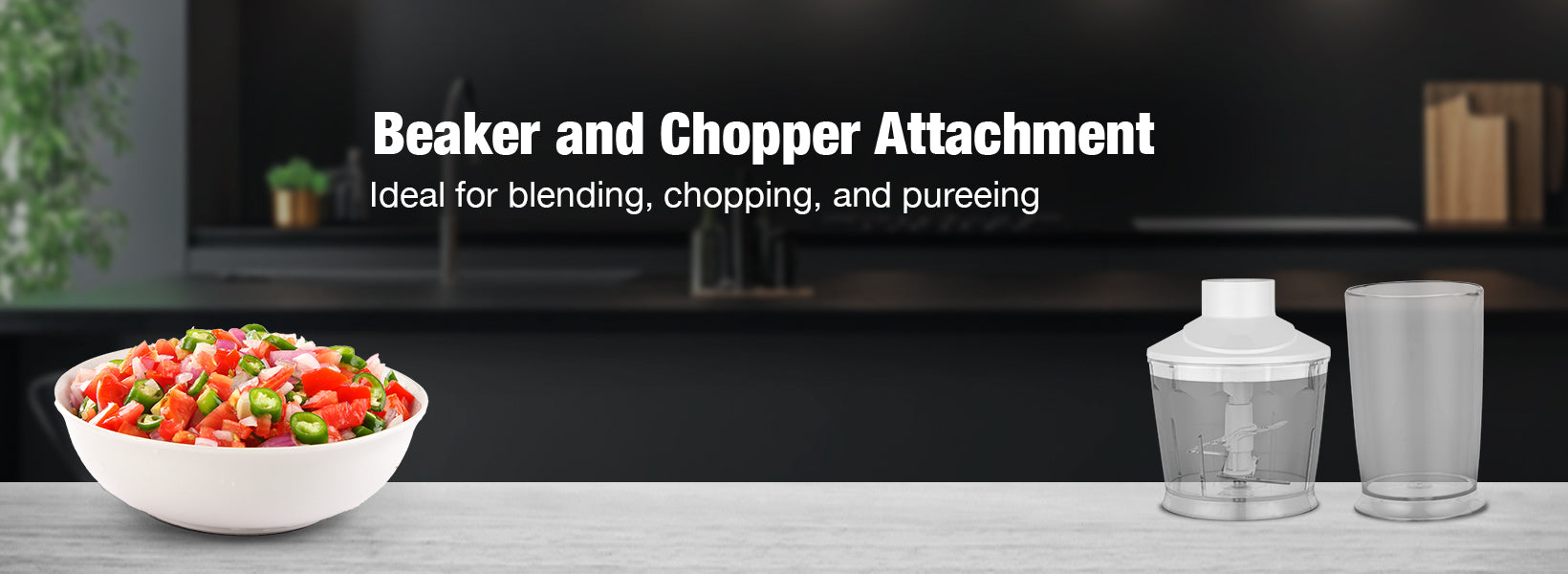 Smash Pro 350W Hand Blender, Beaker & Chooper Attachment – Kenstar Store