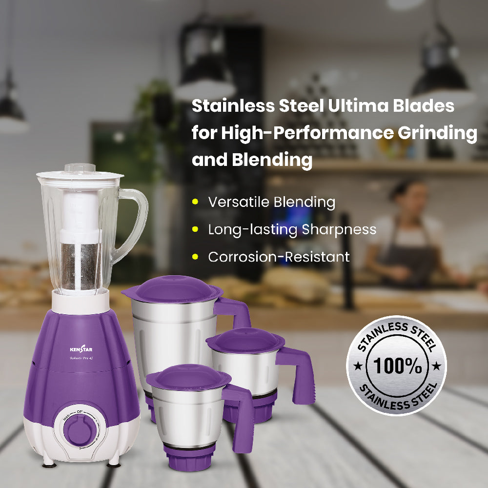 ROBUSTO PRO 4J 775W, Mixer Grinder with POWER PLUS Turbo Motor