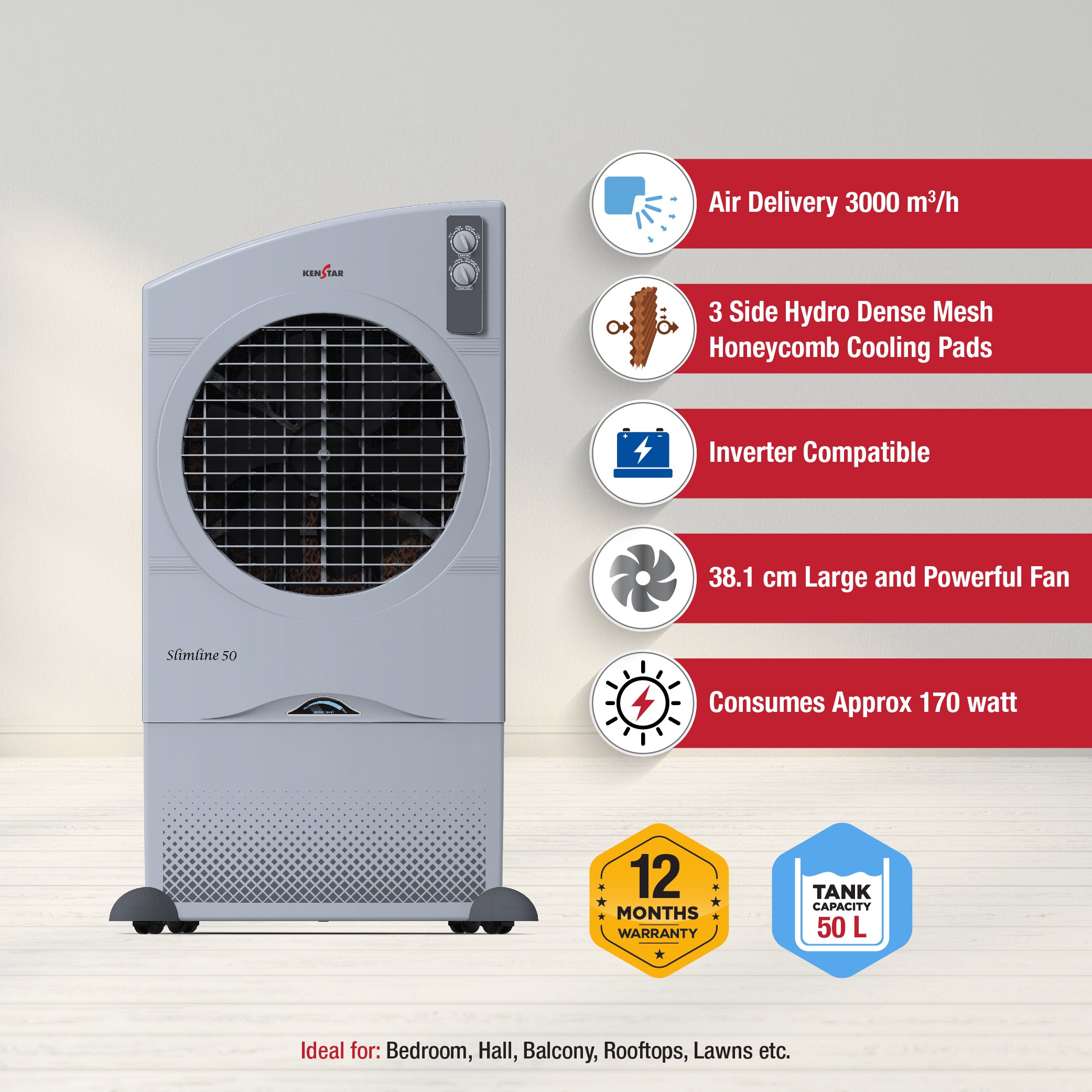 SLIMLINE HC 50 Personal Air Cooler – Kenstar Store