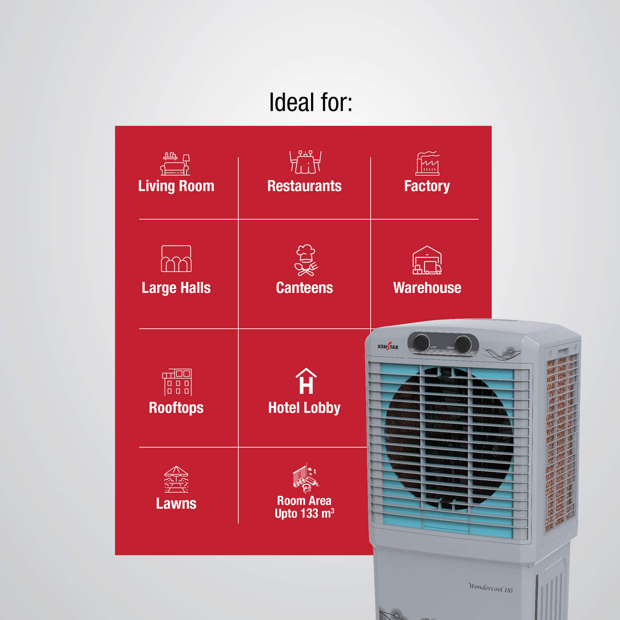 WONDERCOOL Honeycomb 110 litres Desert Cooler